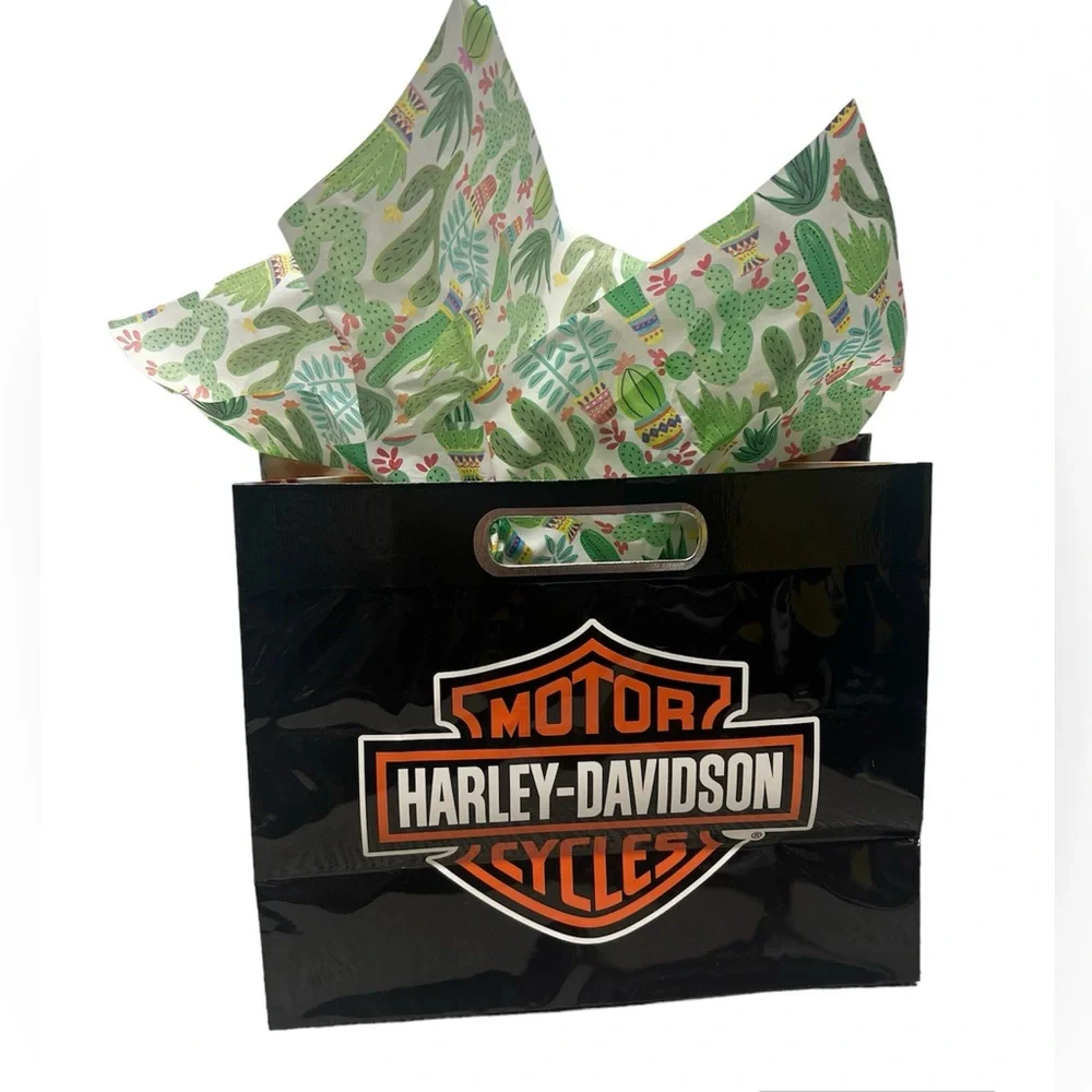 Harley-Davidson paper gift bag black gray 13.5x10.5 inch NEW